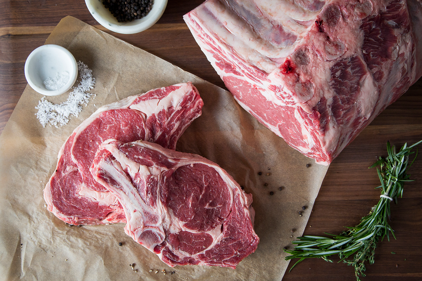 USDA Prime dry-aged rib eye and rib roast at Peconic Prime Meats, Southampton Hamptons NY